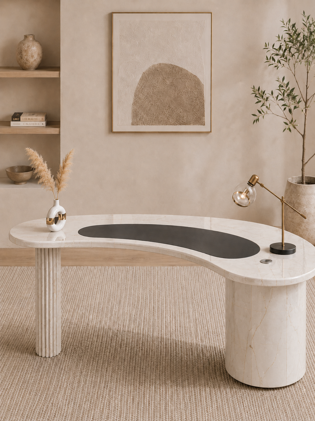 Monolith Curve Desk - View 1