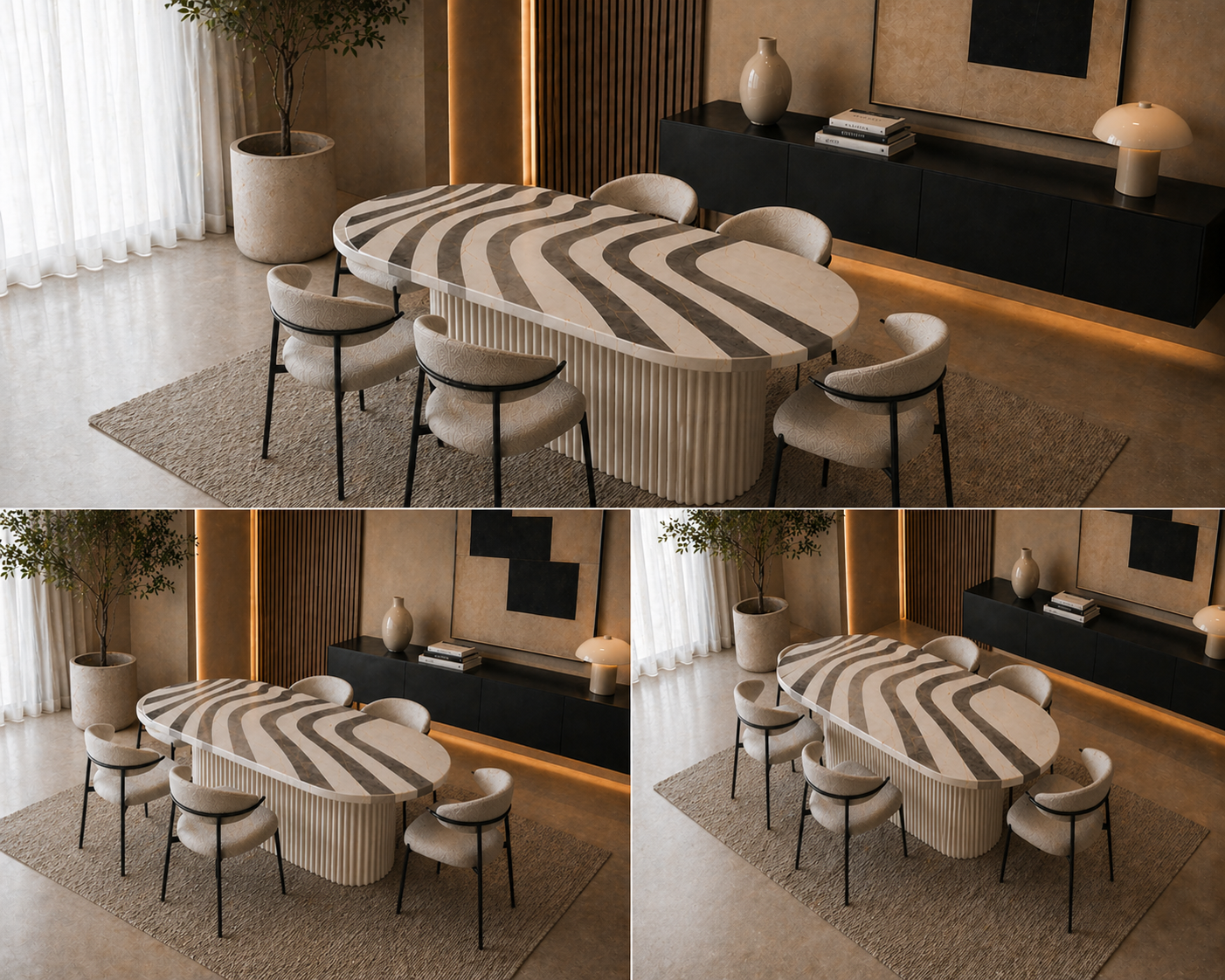 Nerova Oval Dining Table - View 4