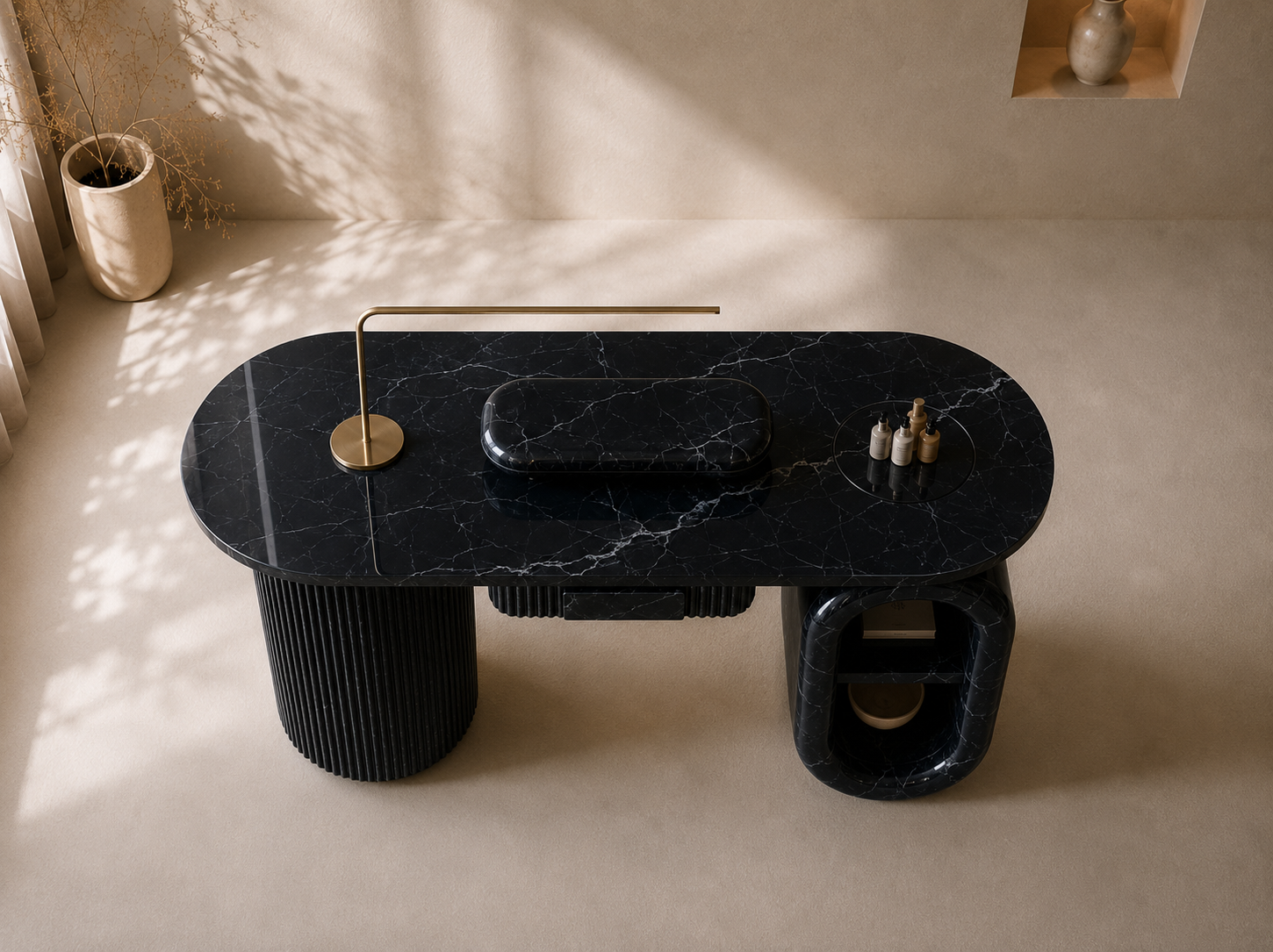 Aurelius Arch Desk - Nero Imperia
