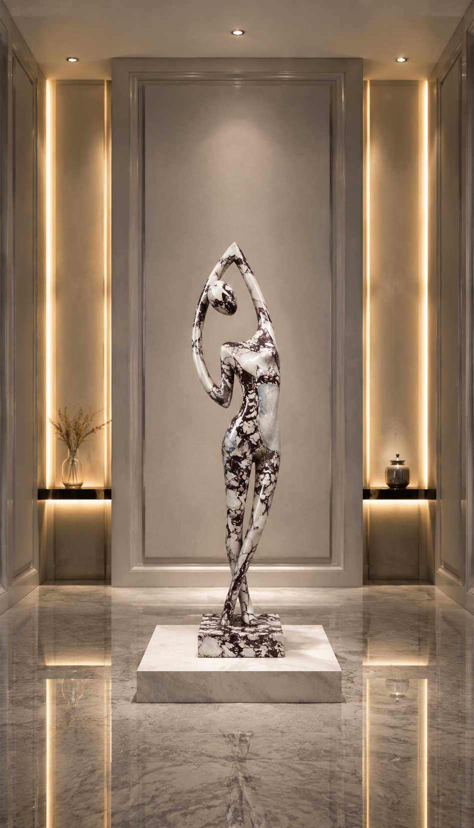 Celestial Form Sculpture - Calacatta viola