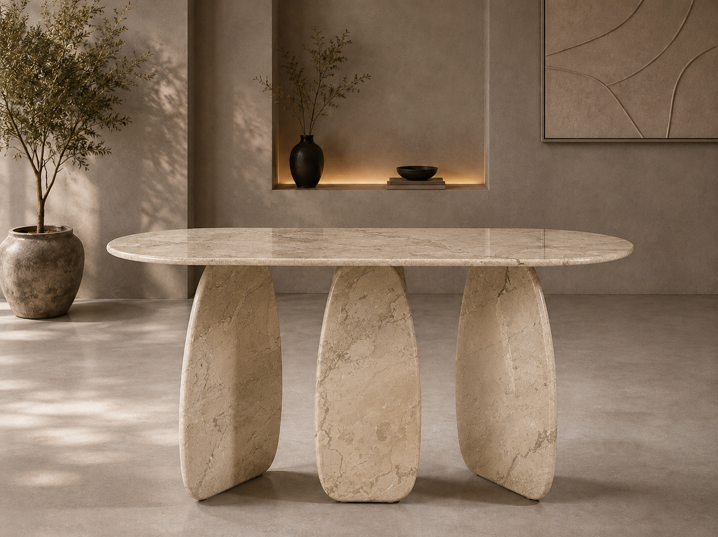 Monolith Trio Console - Beige Romano