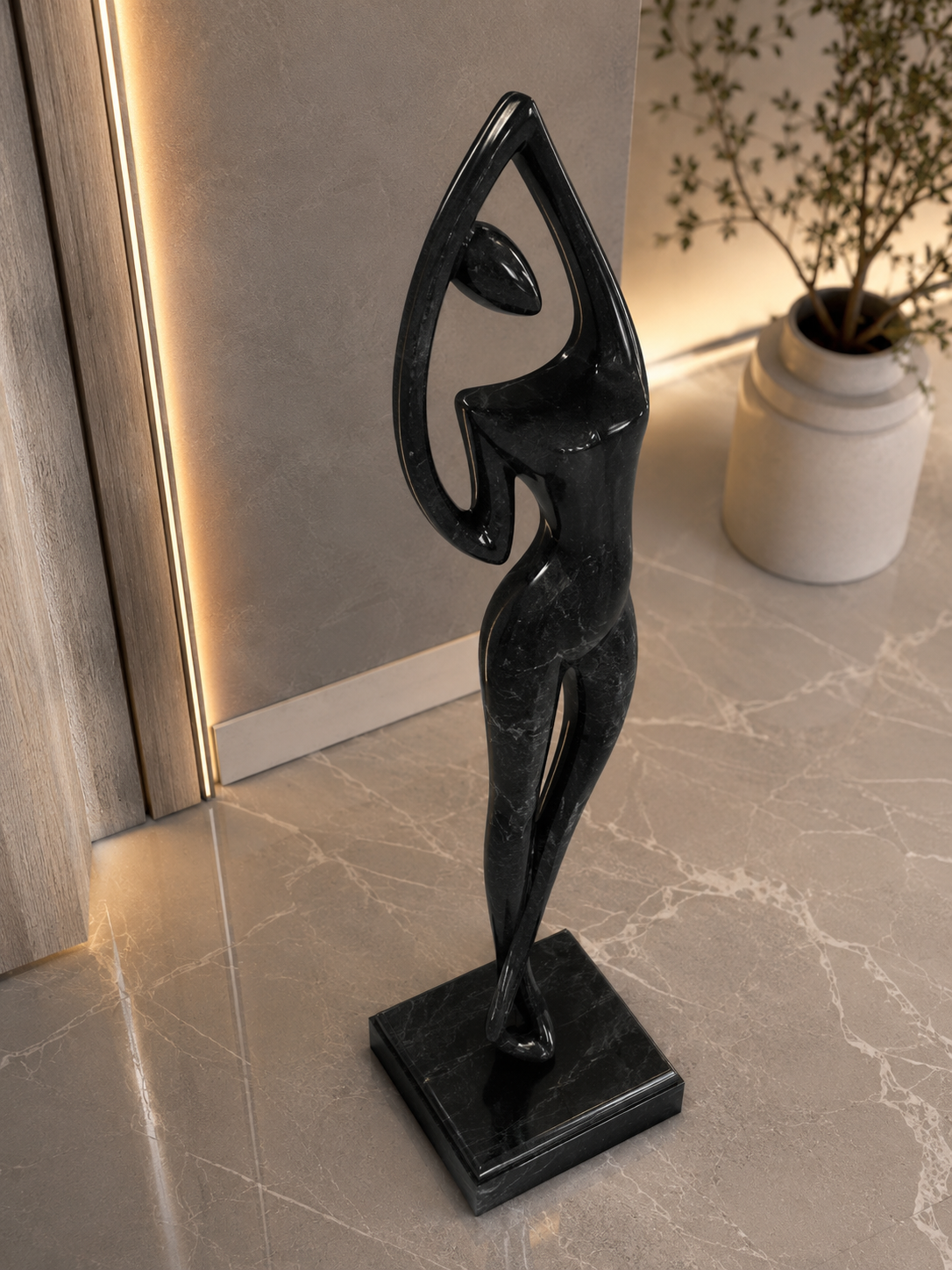 Celestial Form Sculpture - Black valeriano