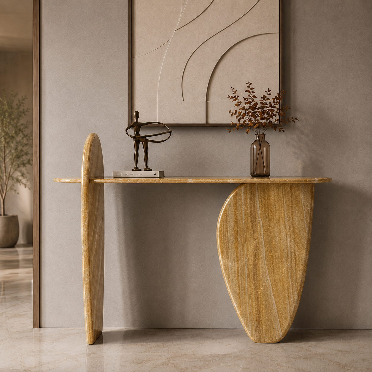 Obelisk Edge Console - Camelo Sandstone