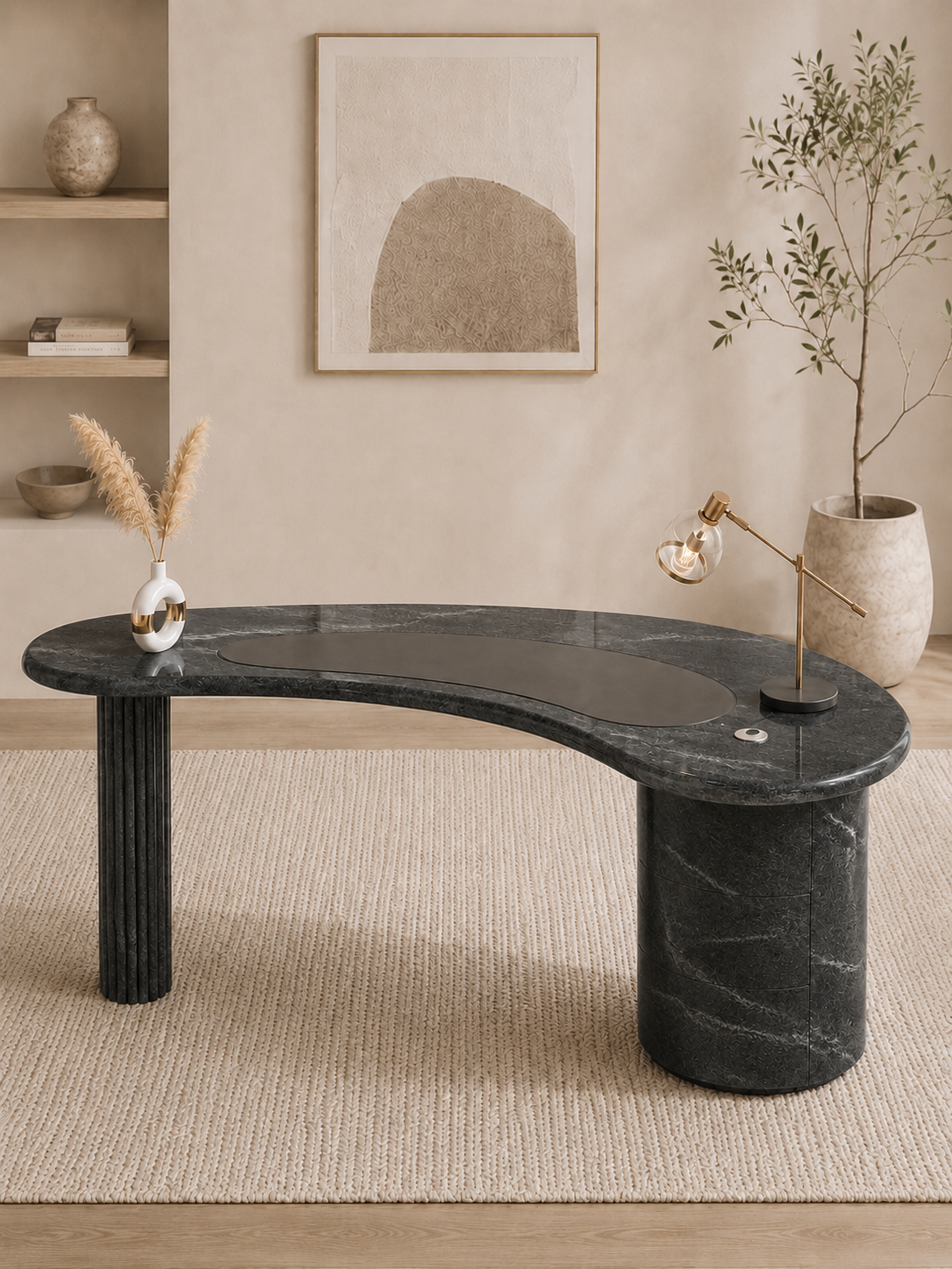 Monolith Curve Desk - View 1