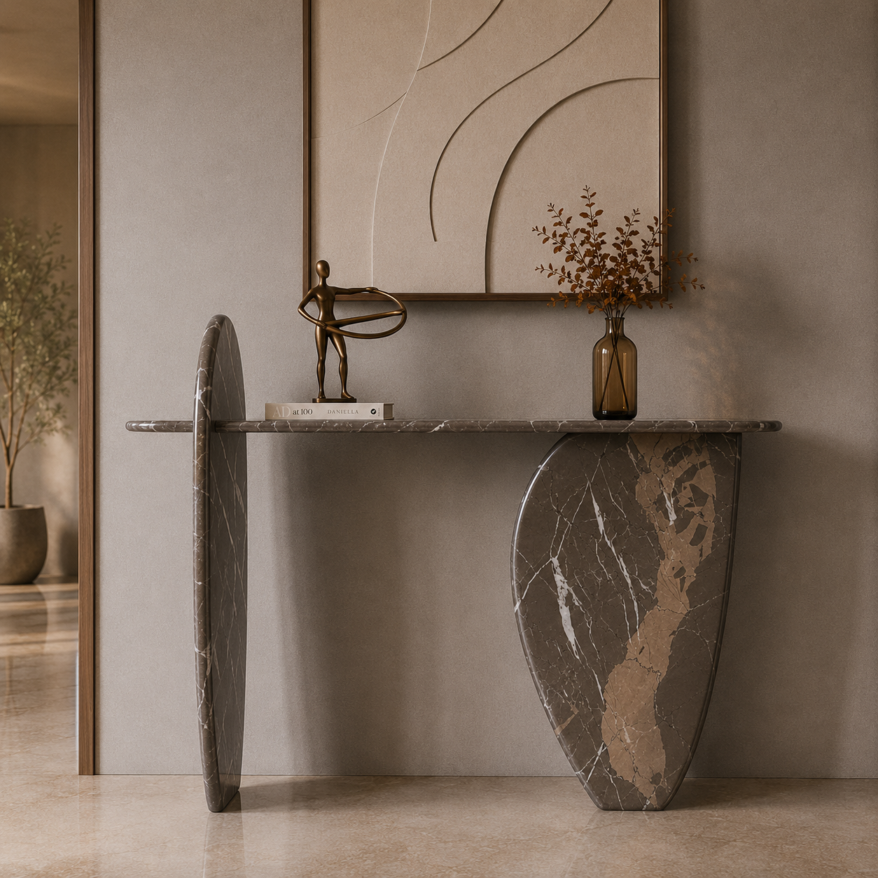 Obelisk Edge Console - Zentari Brown
