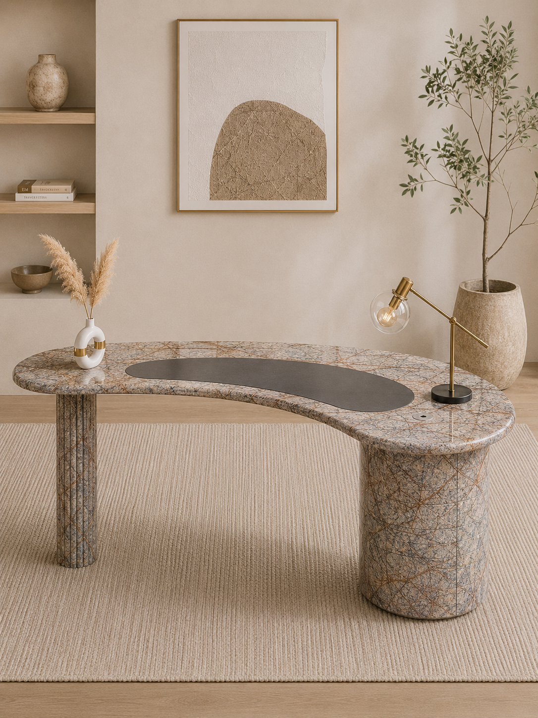 Monolith Curve Desk - View 1