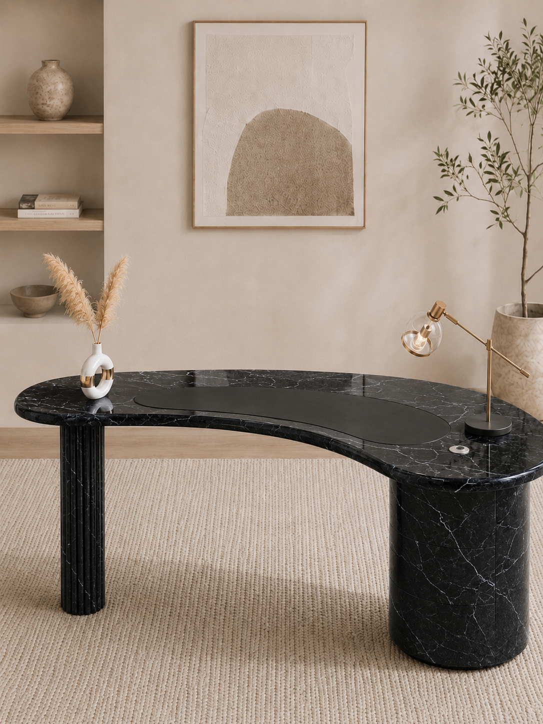 Monolith Curve Desk - View 1