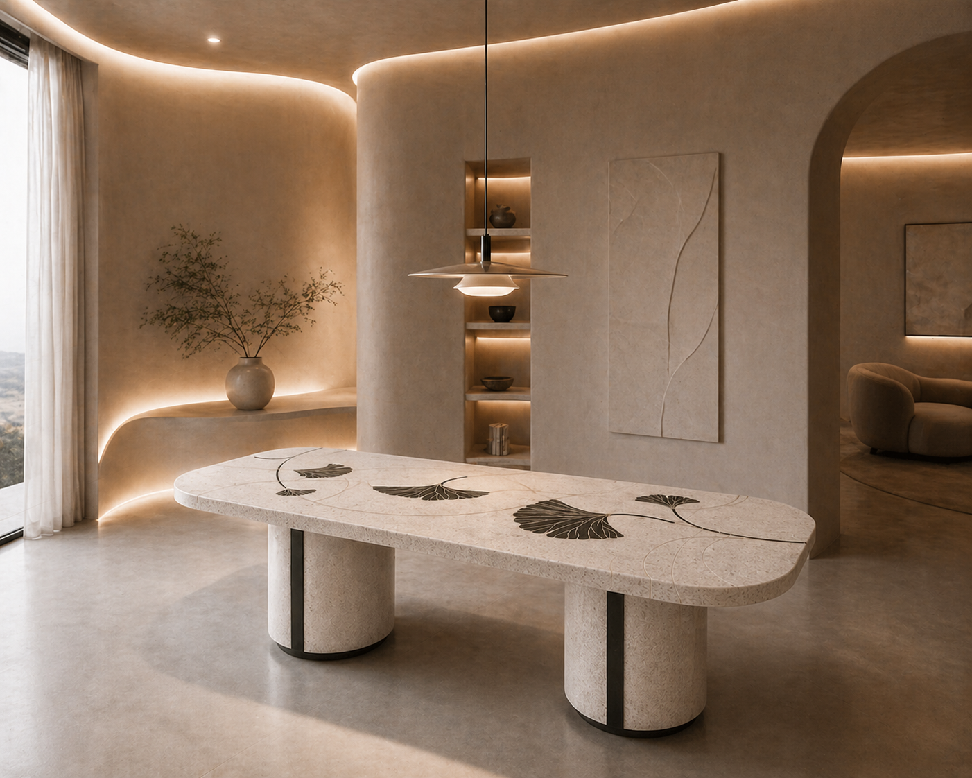 Nerova Oval Dining Table - View 3