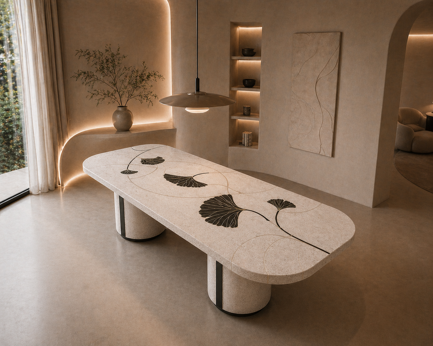 Nerova Oval Dining Table - View 4