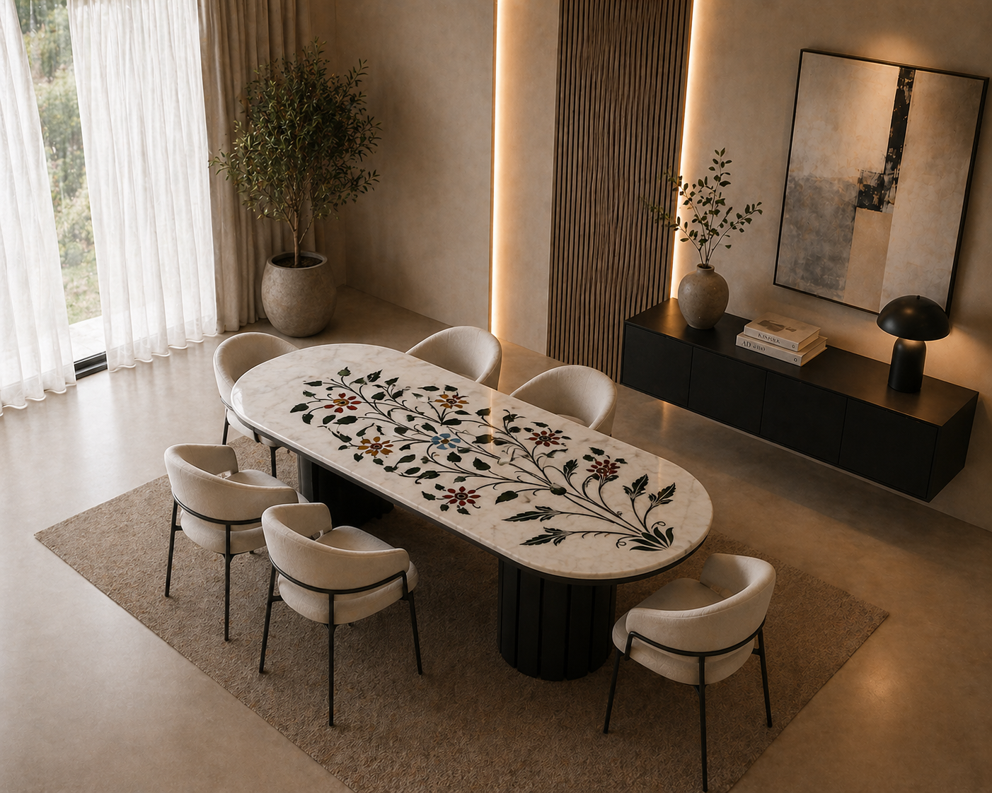 Nerova Oval Dining Table - View 2